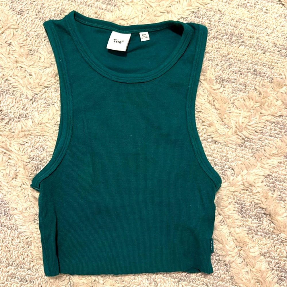 TNA dark green crop top